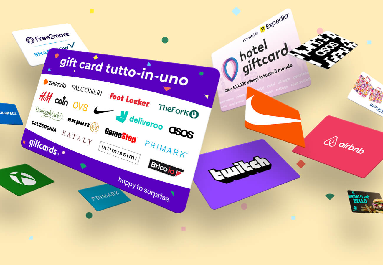 Gift cards tutto in uno