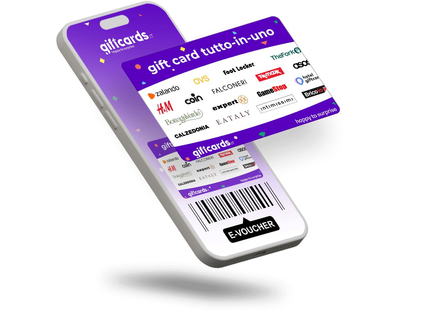 Gift Card Tutto-in-Uno evoucher